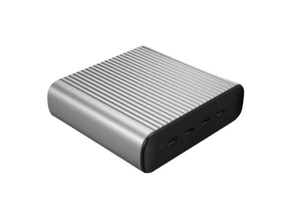 Hyper 245W Gan Desktop Charger, Indendørs, Vekselstrøm, Batteri, Sort, Sølv