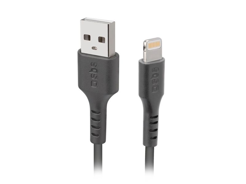 Sbs Tecableusbip589k, 1 M, Lightning, Usb A, Hanstik, Hanstik, Sort