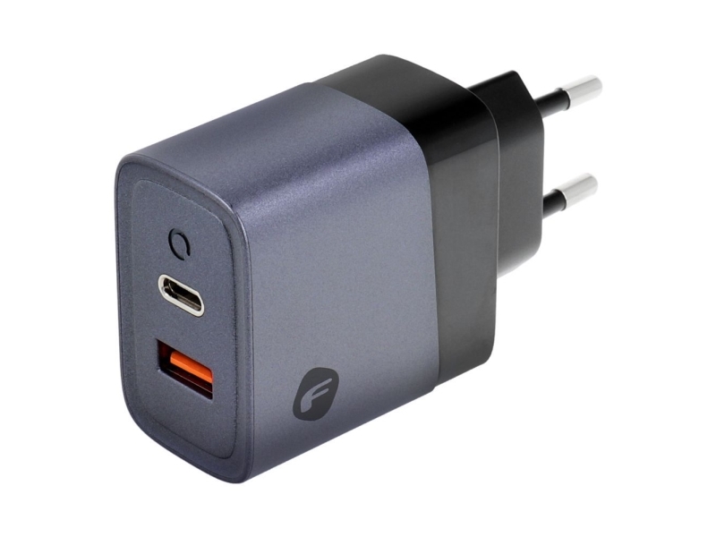 Forcell Oplader Forcell F-Energy Gan Vt-39 Lysnetoplader Type C + Usb A Pd Qc4.0 4A 45W Grå