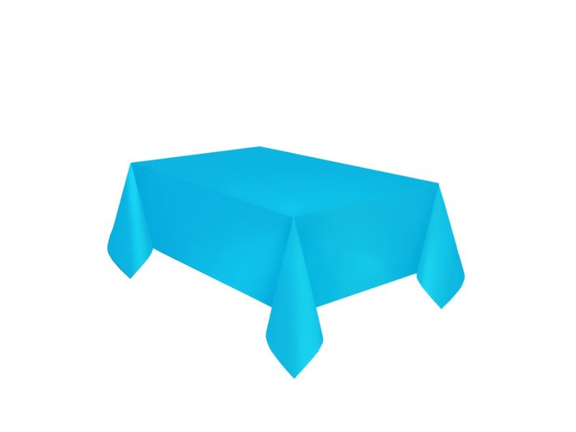 Hellblaue Papiertischdecke