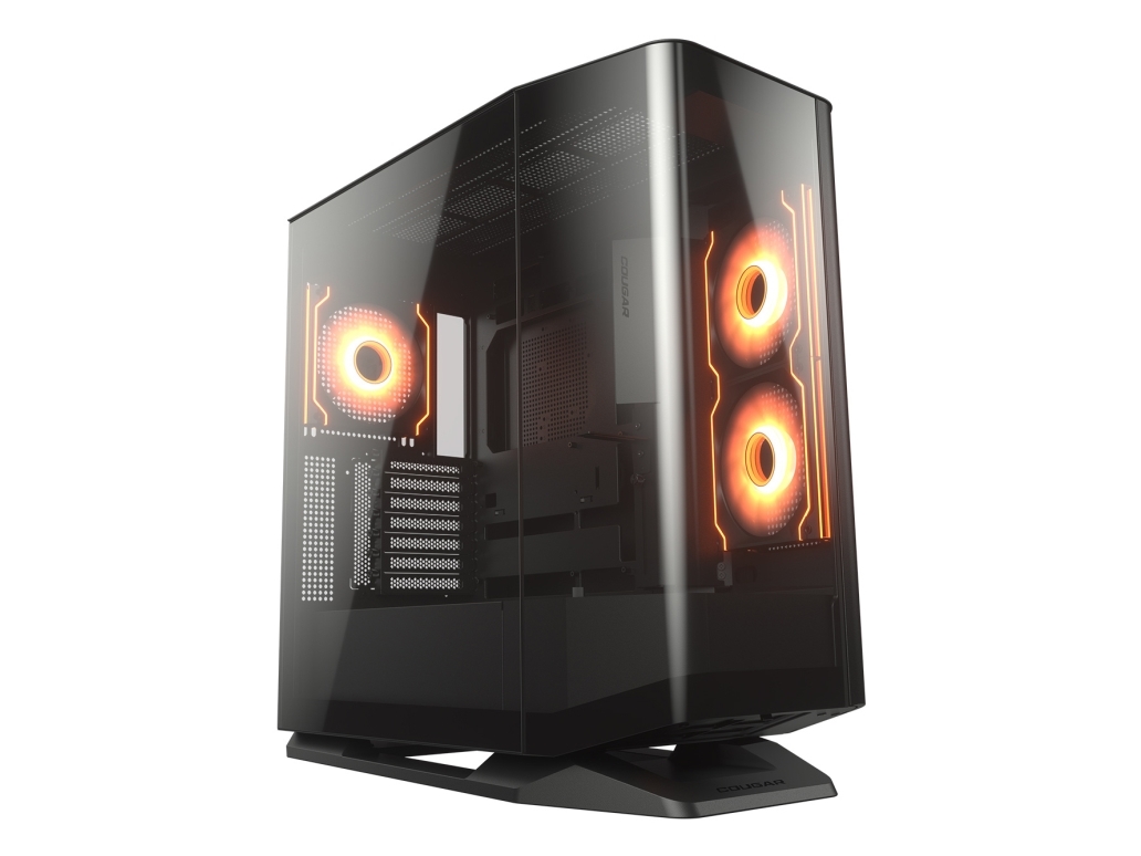 Cougar Gehäuse Midi-Tower, Fv270 Argb, Schwarz, Midi Tower, Pc, Schwarz, Atx, Ceb, Eatx, Micro Atx, Mini-Itx, Metall, Kunststoff, Gehärtetes Glas, Ga