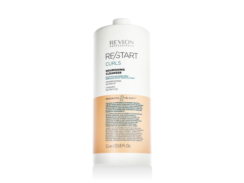 Revlon Restart Curls Nourishing Cleanser 1000Ml For Curly And Wavy Hair
