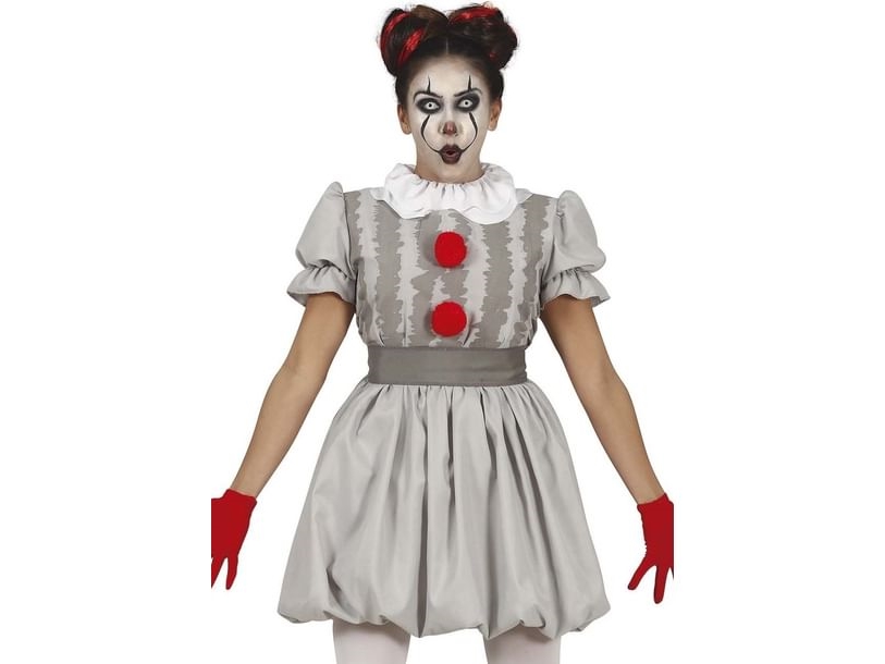 Graues Clownkostüm