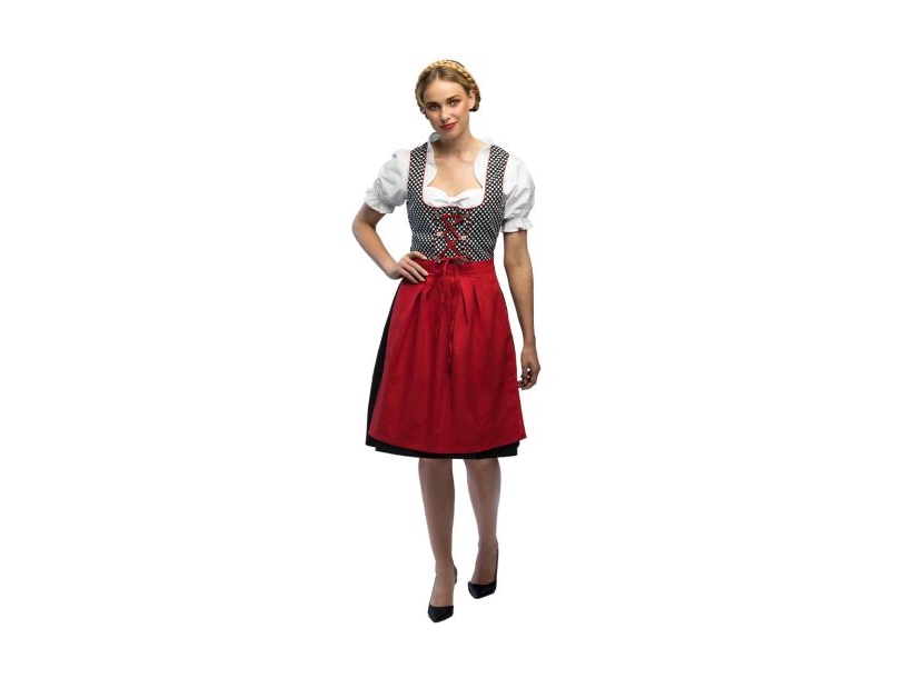 Tirolerkleid Mit Roter Schürze