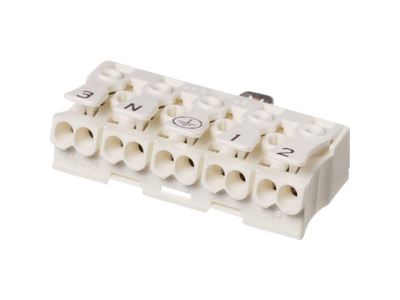 Adels-Contact 21806 LK 980-01/5 B Lysklemme fleksibel: -2.5 mm² stift: -2.5 mm² Poltal: 5 1 stk Hvid