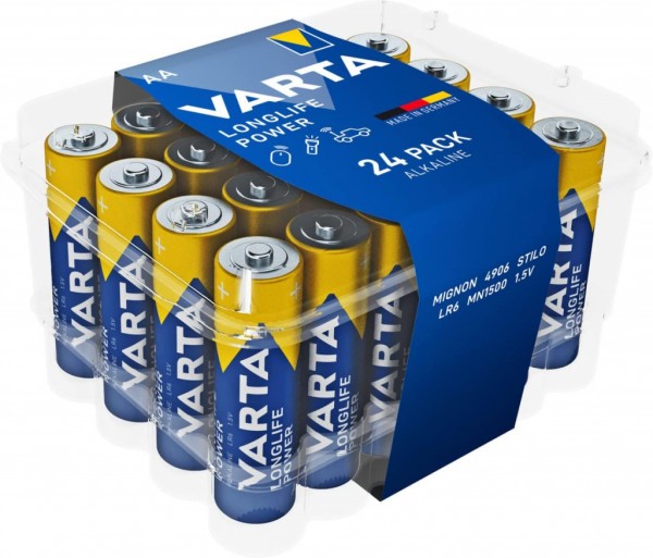 VARTA R6 (AA) LONGLIFE POWER ALCALYTIC BATTERIES 24st PREMIUM BOX | EL Artiklar - Batteri - Uppladdningsbara batterier | GameStuff
