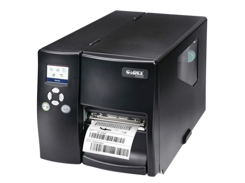 Godex EZ2250i, Direkte termisk/termisk overførsel, 203 x 203 dpi, 177 mm/sek., Ledningsført, Sort
