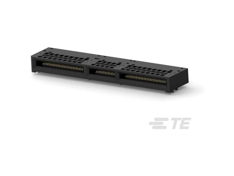 Te Connectivity Right Angle Female Edge Connector, Surface Mount, 140-Contacts, 0.6Mm Pitch, 2-Row, Solder Termination