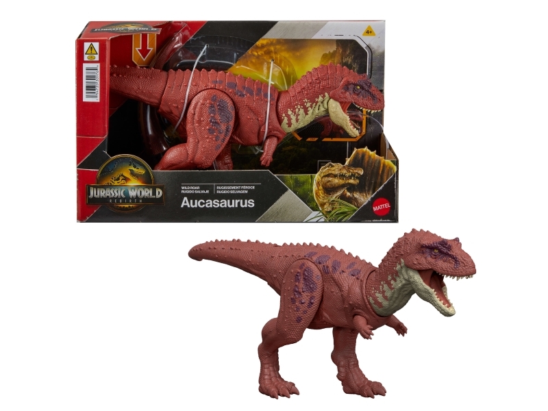 Jurassic World Wild Roar Aucasaurus, 4 År, Grå, Rød, Plast