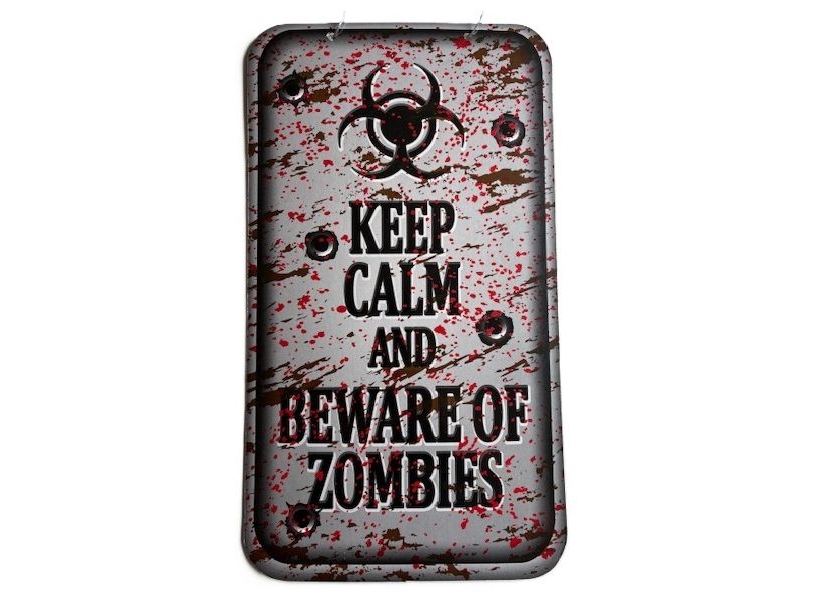 Halloween Zombie Schild, 40 Cm