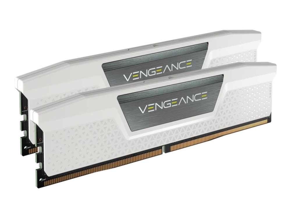 CORSAIR Vengeance - DDR5 - sæt - 32 GB: 2 x 16 GB - DIMM 288-PIN - 6000 MT/s - 4800 MHz / PC5-48000 - CL36 - 1.35 V - ikke bufferet - on-die ECC - hvid