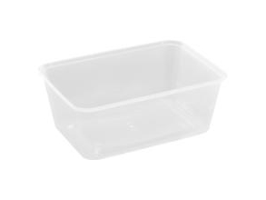 Bakke 960 ml 175 x 120 x 60 mm nudelbakke til mikroovn PP klar,10 ps x 50 stk x 1 stk/krt