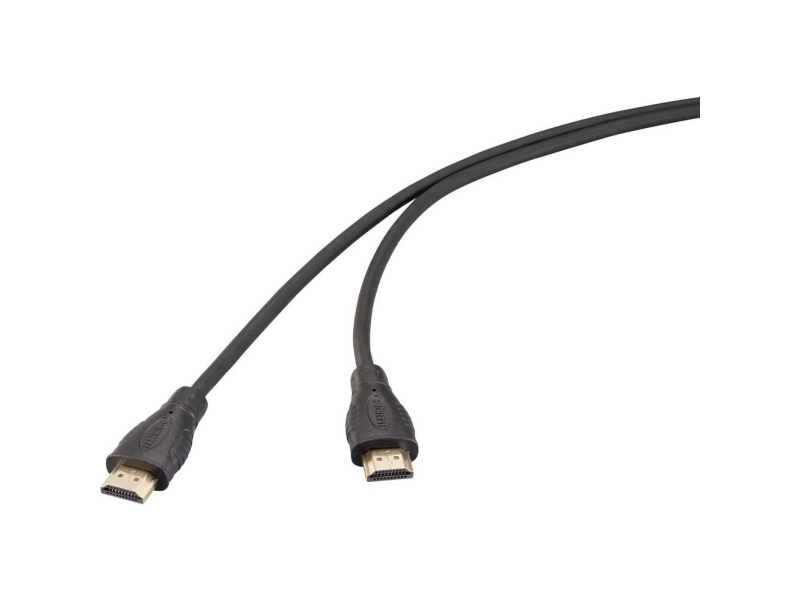 Speaka Professional Hdmi Tilslutningskabel Hdmi-A-Stik, Hdmi-A-Stik 3.00 M Sort Sp-13660976 Forgyldte Stik Hdmi-Kabel