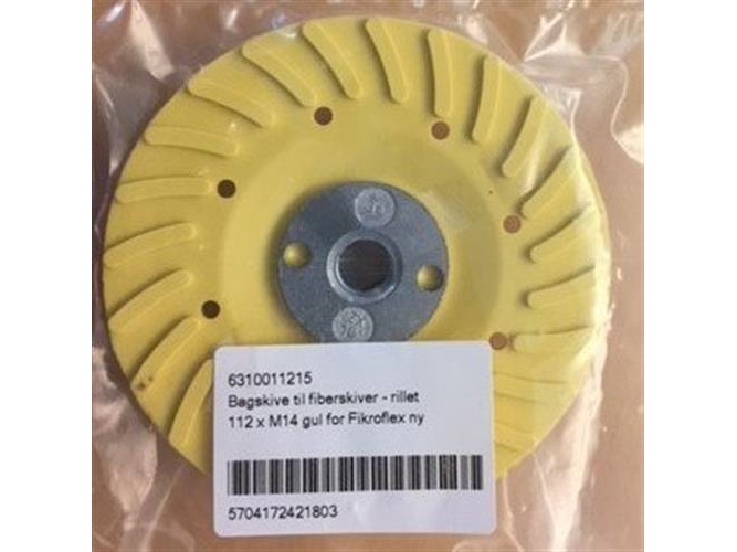 Bakre skiva ST310A Ø112-M14 hårdgummi rifl | Elverktyg - Tillbehör - Tillbehör till Slipmaskin | GameStuff