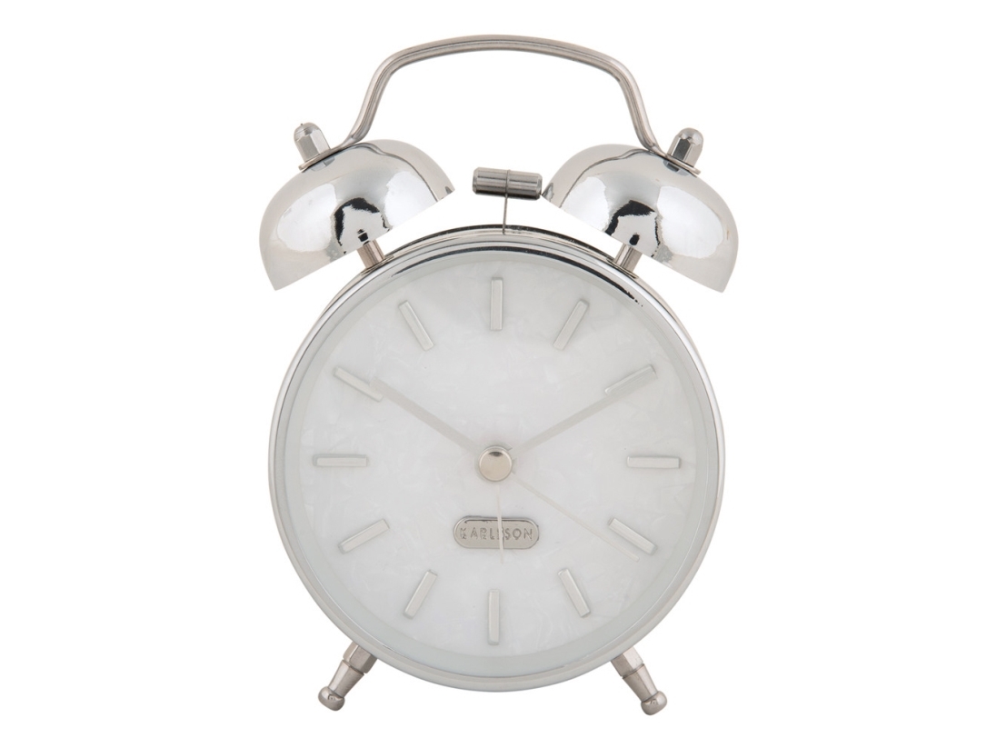 Karlsson KA6009CH, Taulukko, Digitaalikello, Pyöreä, Kromi, Silitysrauta, Akku