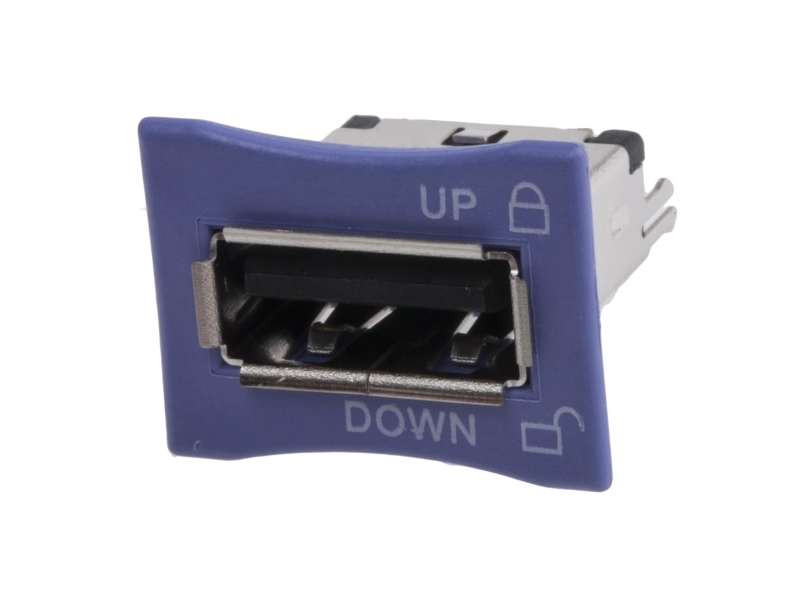 Te Connectivity Straight, Through Hole, Socket- Single Port Type A 2.0 Usb Connector