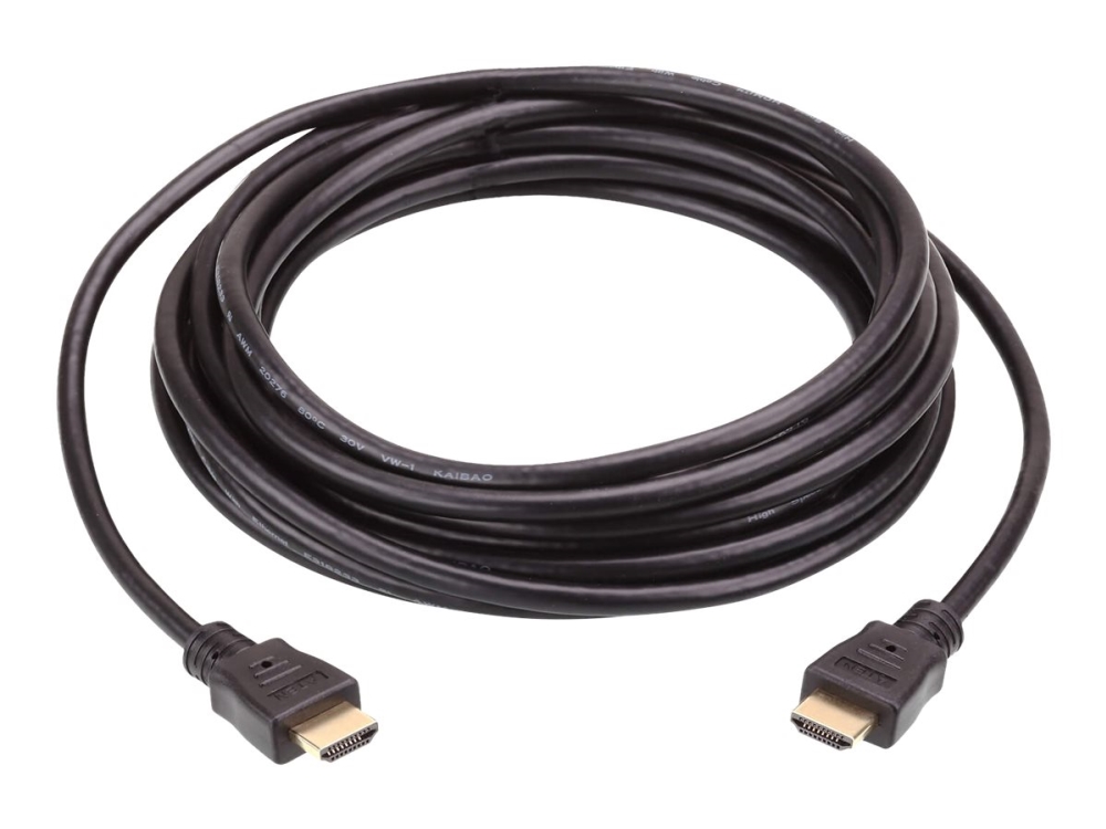 Aten 2L-7Da6h - Hdmi-Kabel Med Ethernet - Hdmi Han Til Hdmi Han - 60 Cm - Sort - 4K Support - For Aten Vm5404ha, Vm5808ha Vancryst Vm0808ha, Vm5404h