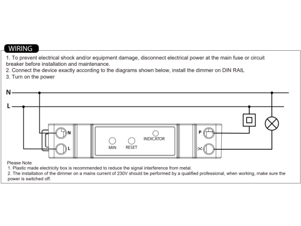 Hilux Zigbee Din-Schienen-Dimmer - 250W