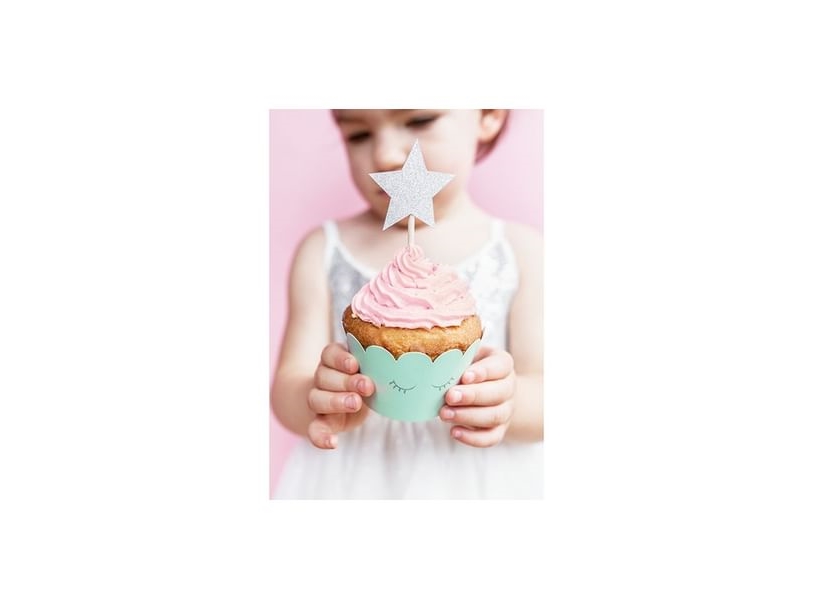 Cupcake Pynt, Stjerne Sølv