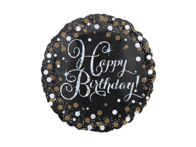 Folieballon Funkelt Happy Birthday