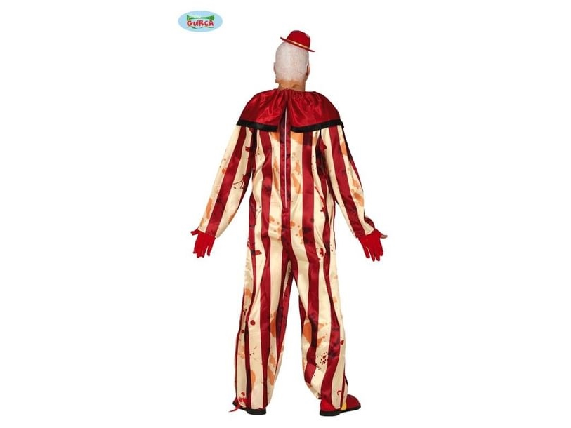 Gestreiftes Killer Clown Kostüm