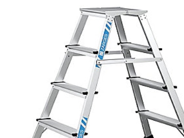 Zarges Arbejdsbuk 2X4 Trin - H = 0,99M, Platform 400X300 Trindybde 90 Mm. Eloxeret