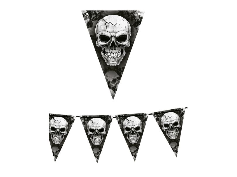Totenkopf-Wimpelgirlande, 3 M