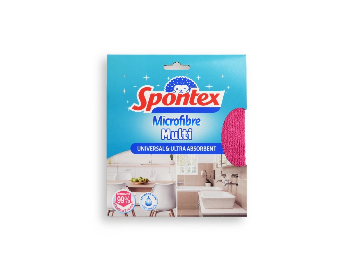 Spontex mikrofiberklud Multi 32x32 cm