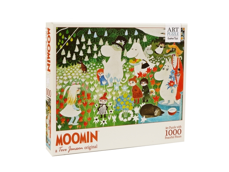 Mumin 1000 bitar pussel - Mumintrollens konstpussel – 1000 bitar – Blomsterträdgård Röd | Leksaker - Spel - Pussel | GameStuff