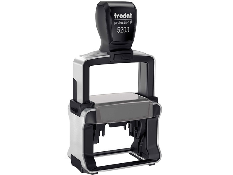 Trodat 5203, 49 x 28 mm, Svart, Grå | Kontorsmaterial - Stämpel - Standard stämpel | GameStuff