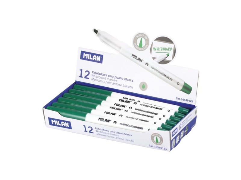 Milan 16589124, 12 stk, Grøn, Projektilspids, Blå, Hvid, Rund, 3,7 mm