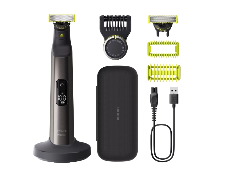 Philips OneBlade Pro 360 QP6652/30 Ansikte + kropp, Inbyggd display, Tvättbar, Batteri, Krom | Hårvård - Skägg- / Hårtrimmer - Skäggtrimmer | GameStuff