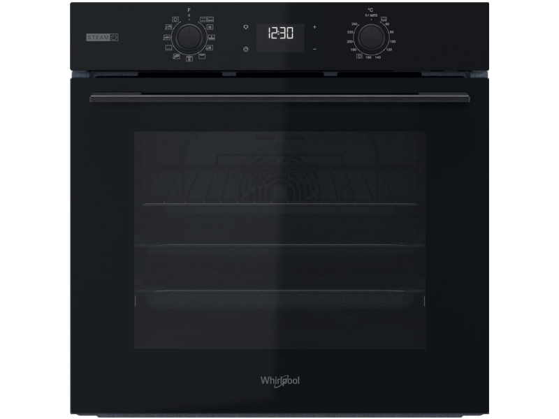 Whirlpool Omsk58cu1b, Medium, Elektrischer Ofen, 71 L, 71 L, Lüfterunterstützt, Katalytisch