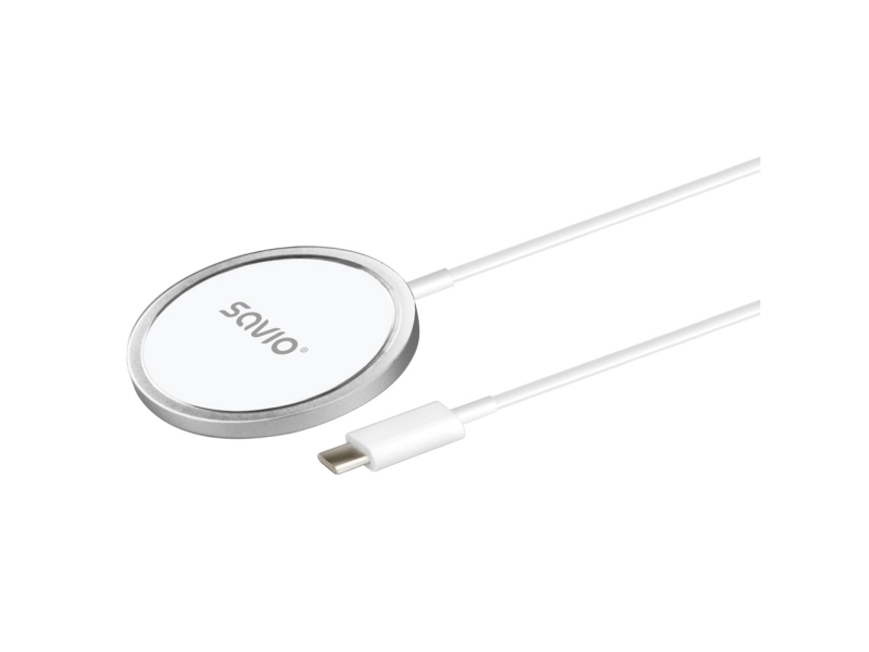 Savio La-11, Indendørs, Dc, 12 V, Trådløs Opladning, Hvid