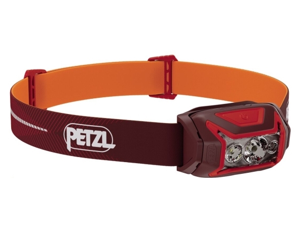 Petzl Actik Core, Pannbandsficklampa, Röd, Knappar, Batterinivå, IPX4, LED | Belysning - Annan belysning - Ficklampa | GameStuff