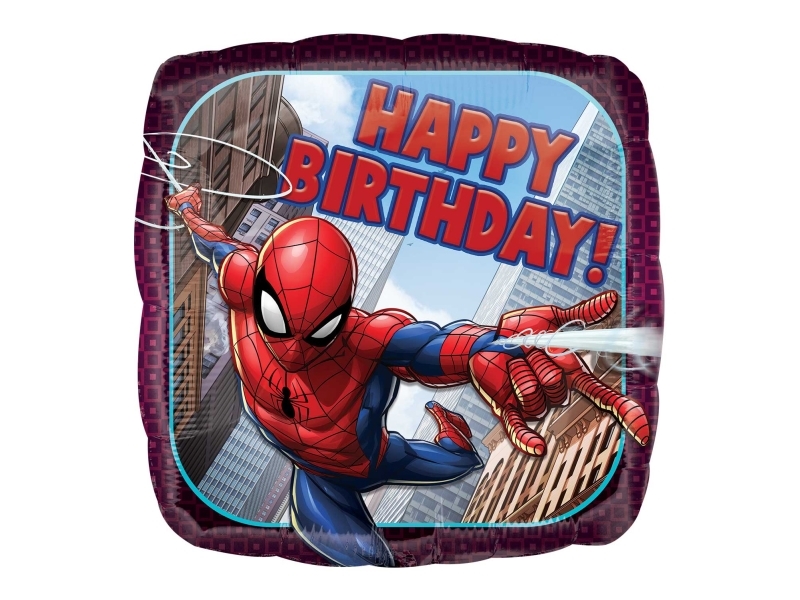 Amscan 763.3466401, Toy Balloon, Foil, Multicolour, Image, Birthday, Square