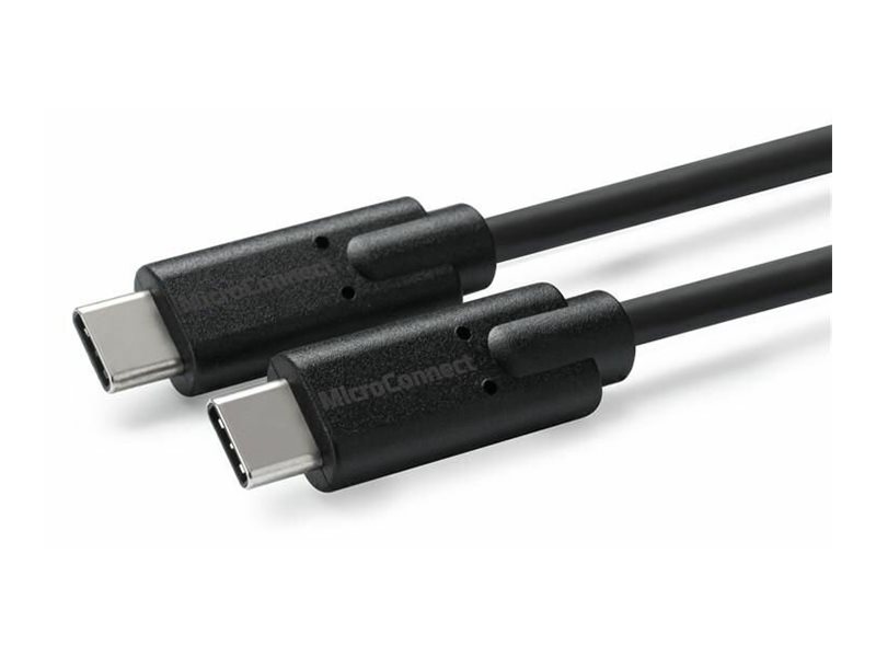 MicroConnect - USB-kabel - 24 pin USB-C (hane) till 24 pin USB-C (hane) - USB 3.2 Gen 2 - 5 - 20 V - 5 A - 2 m - USB-strömförsörjning (100W) - svart | Datortillbehör - Kablar & adaptrar - Datakablar | GameStuff