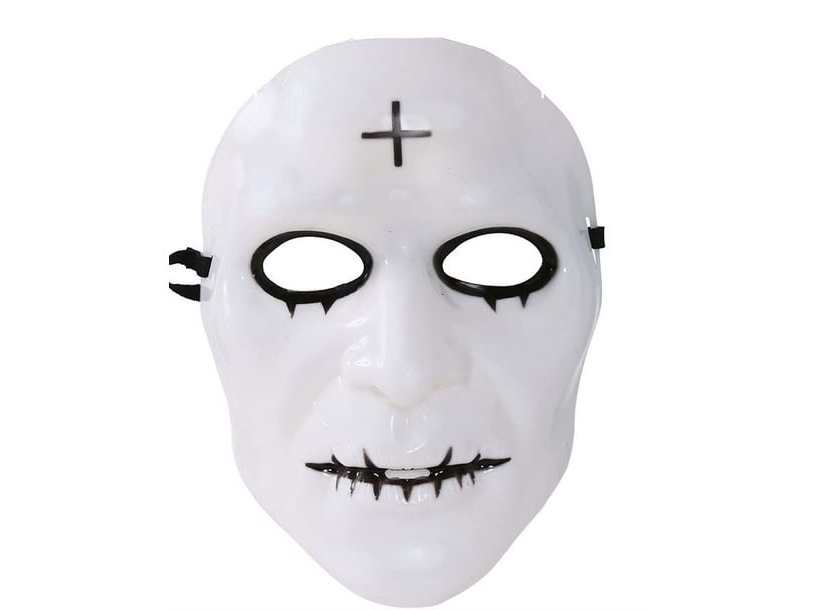 Weiße Maske Mit Kreuz