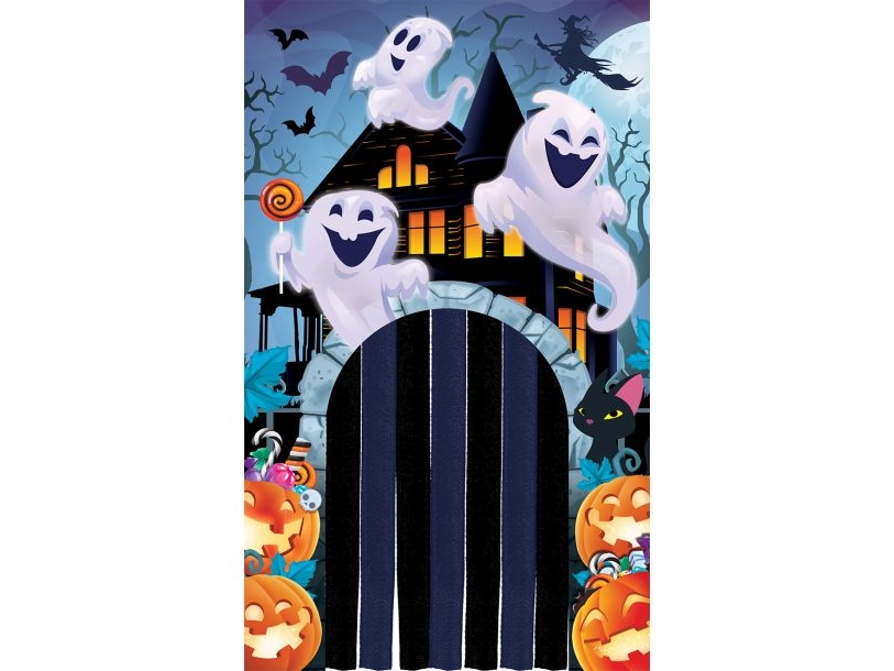 Halloween Türdekoration Mit Vorhang