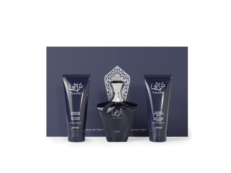Turathi Blue Pour Homme Gift Set - Eau De Parfum Spray 90ml, Shower Gel 100ml, After Shave Balm 100ml | Dofter - Presentaskar - Till honom | GameStuff
