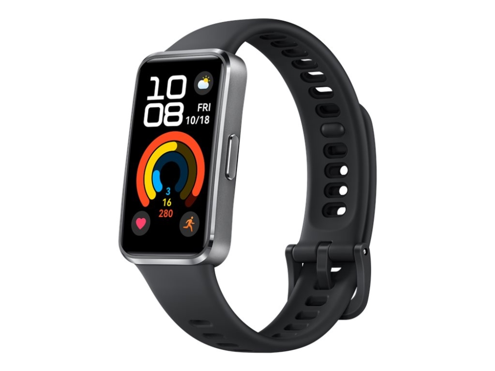 Huawei Band 10 - Polymer - Aktivitetssporer Med Rem - Fluoroelastomer - Håndledsstørrelse: 130-210 Mm - Display 1.47" - Bluetooth - 14 G - Sort
