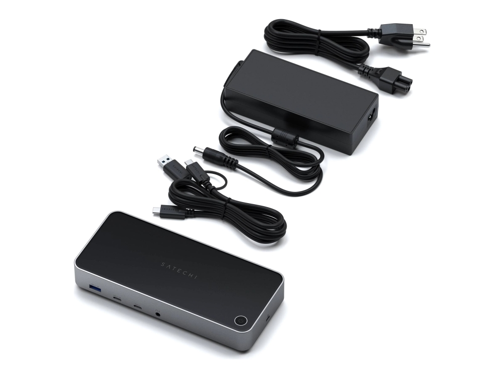 Satechi Triple 4K Display, Verkabelt, Dock, 1000 Mbit/S, Schwarz, Silber, 4K Ultra Hd, 60 Hz