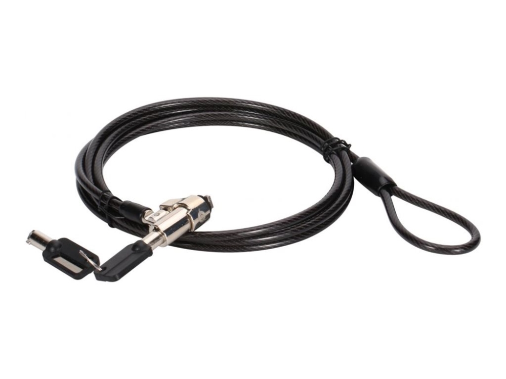 Conceptronic Custodio02bs Laptop-Schloss, Standard-Sicherheitsschlitz, 1.8M, 1,8 M, Schlüssel, Schwarz