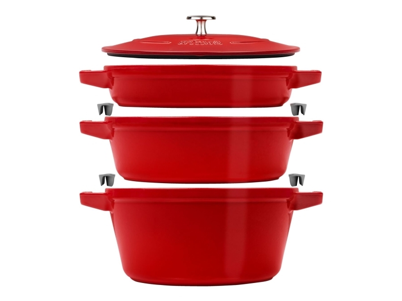 Staub La Cocotte, Grytfrom, Rund, Gjutjärn, Keramiska, gas, halogen, Induktion, Gjutjärnsplattor, Röd, Emalj | Vitvaror - Vitvaror tillbehör - Ugnstillbehör | GameStuff