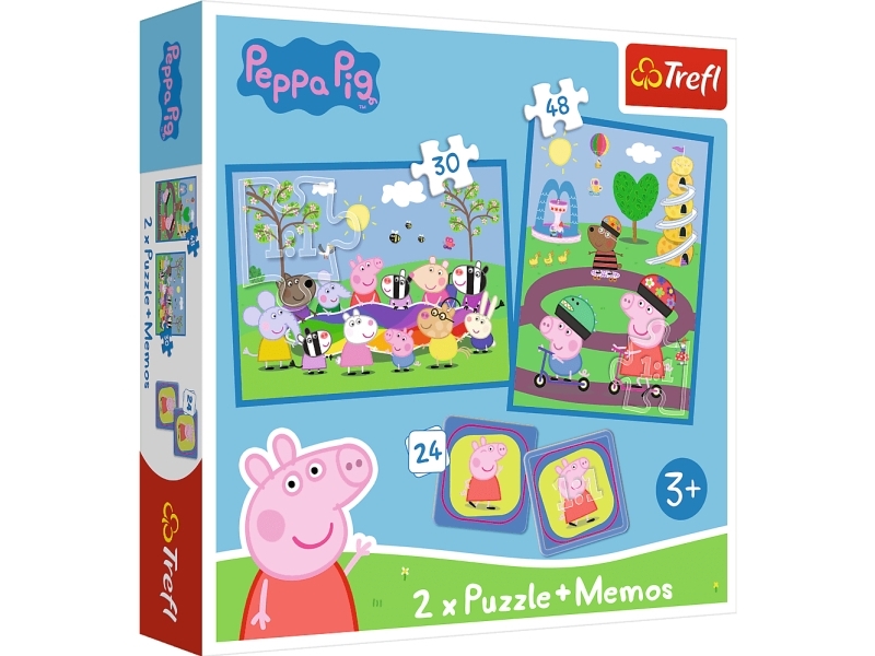Trefl Puzzle 2In1 + Memos Glückliche Momente Peppa Pig 93331 Trefl