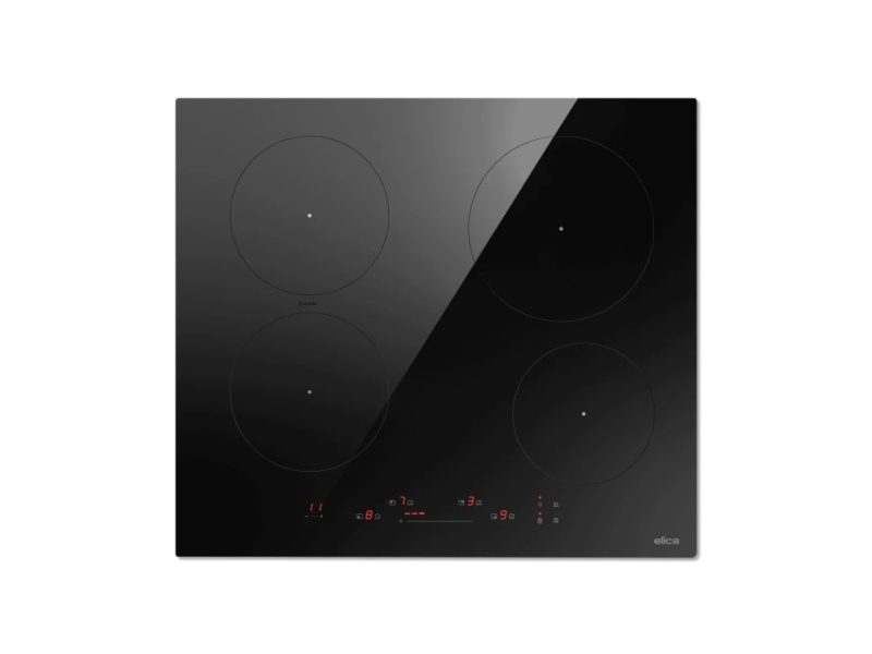 Elica Primis 604 Plus, Schwarz, Integriert, 60 Cm, Zonen-Induktionskochfeld, Glas, 4 Zone(N)