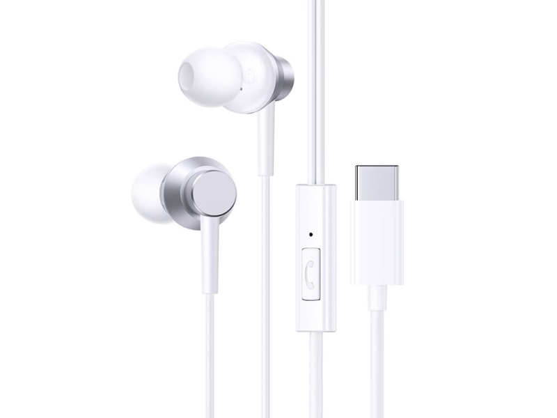 Baseus Encok Cz11 Wired Earphones Moon White, Ledningsført, Opkald/Musik/Sport/Hverdag, Headset, Hvid