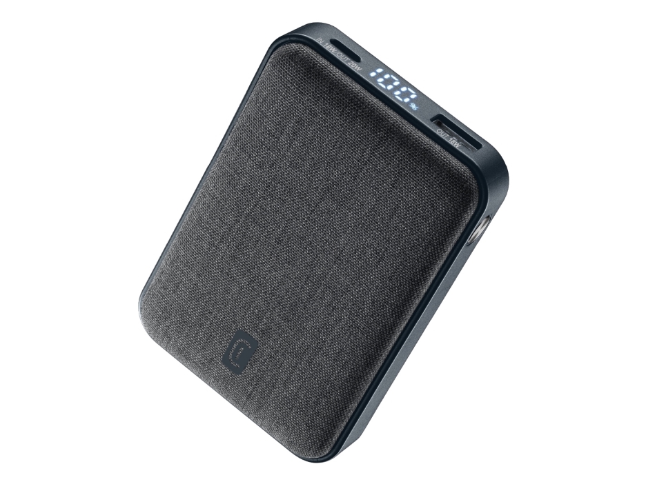 Cellularline Power Bank Glam, 10000 Mah, Schwarz