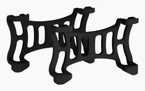 Tractive TRDOG6CBK2, Sort, Gummi, 2 stk