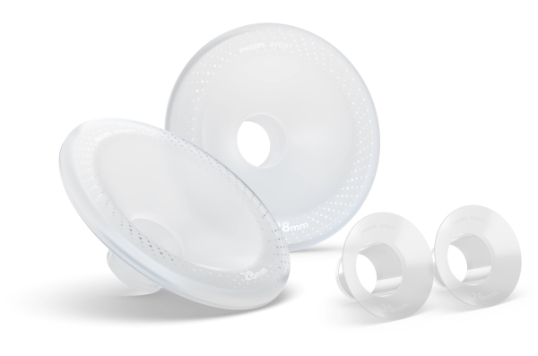 Philips AVENT Hands-free SCF552/11 Store brystbeskyttere og indlæg, Sæt med reservedele, Silikone, Transparent, L
